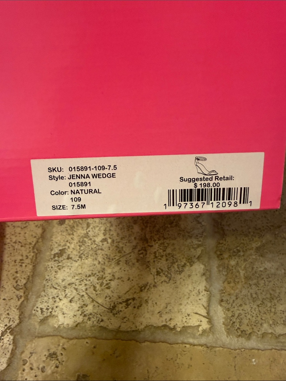 Lily Pulitzer Jenna Wedge Natural Heels 7.5 - Picture 3 of 4